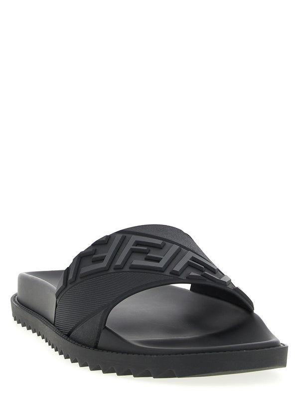Fendi Black Slides