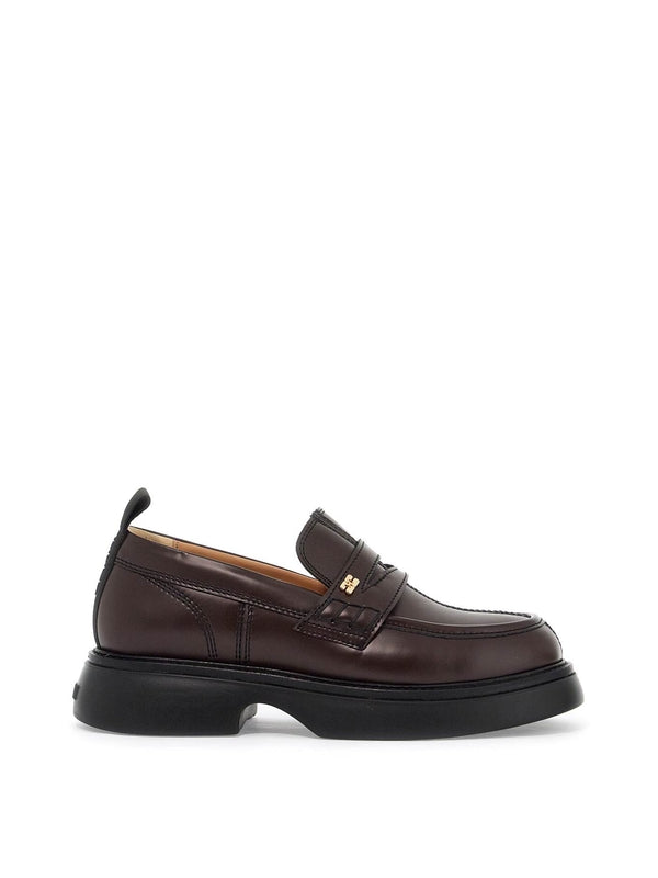 GANNI - Butterfly Logo Penny Loafers - Jente