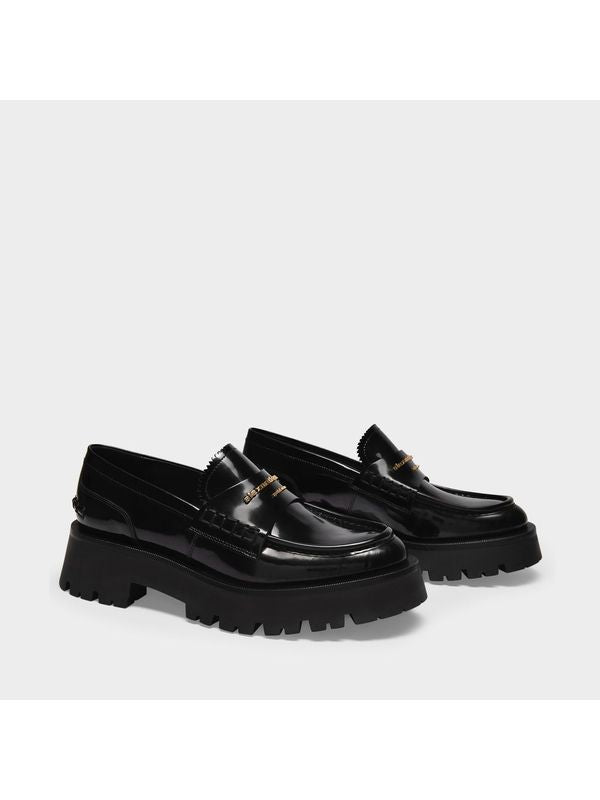 Logo Platform Leather Loafer