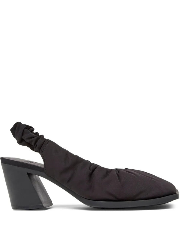 Camper Burgundy Slingback Heels