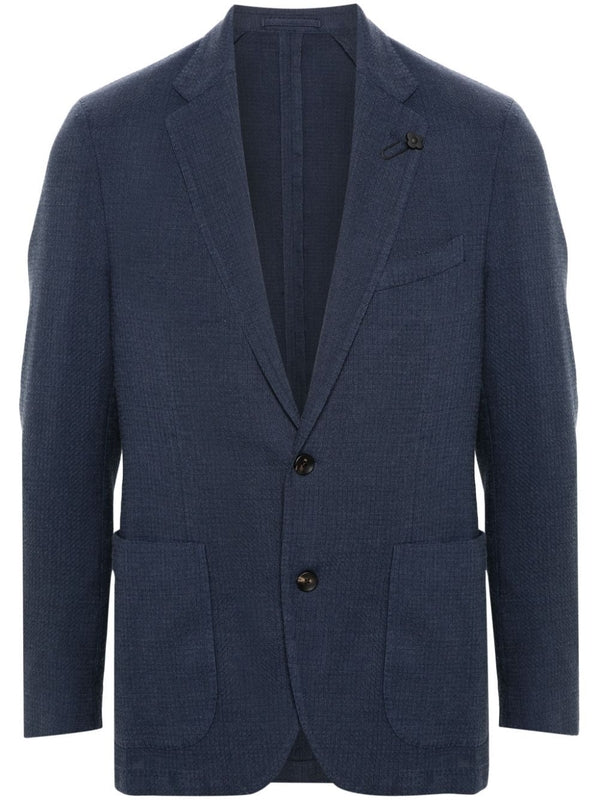 Boutonniere Pin Wool Silk Jacket