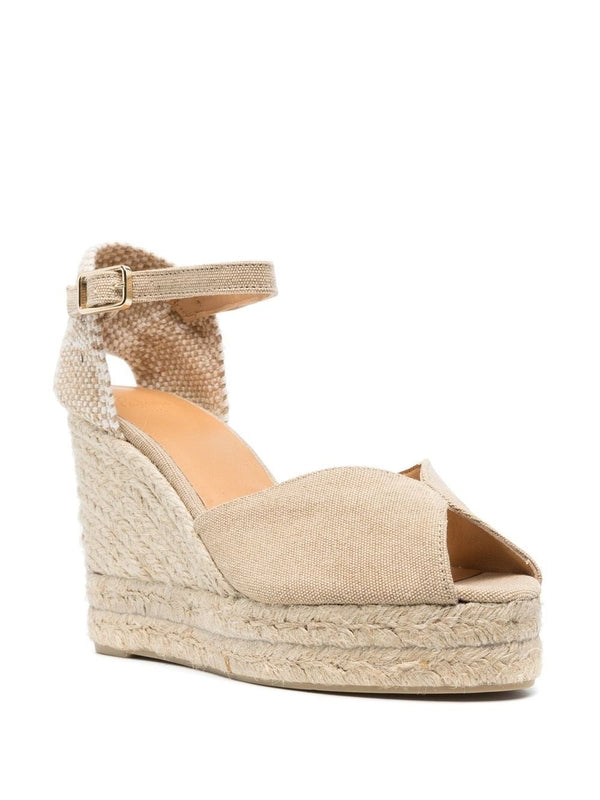 Castaner Beige Wedge Sandals