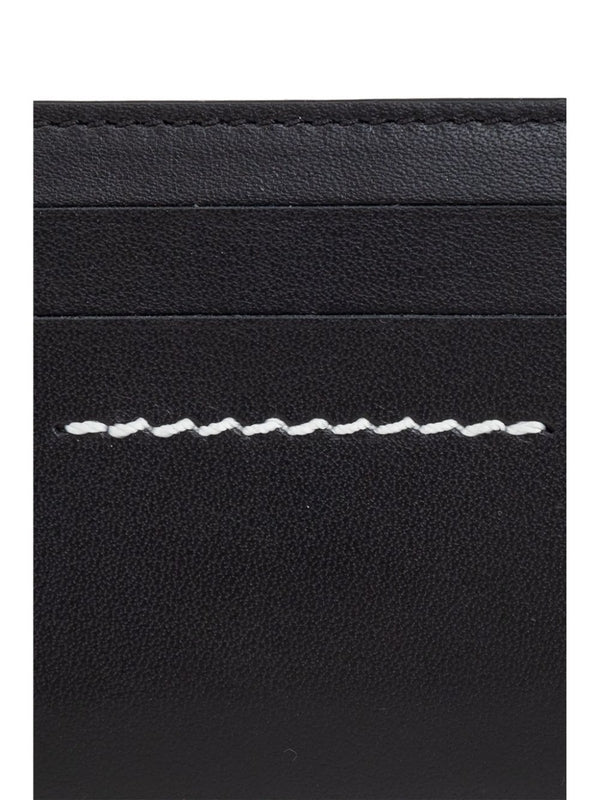 Number Logo Leather Card Wallet