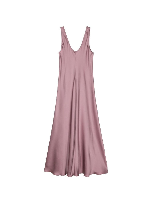 Sleeveless Satin Dress