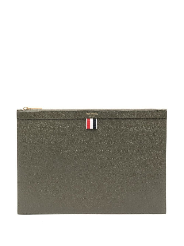 Rwb Grain Leather Clutch Bag