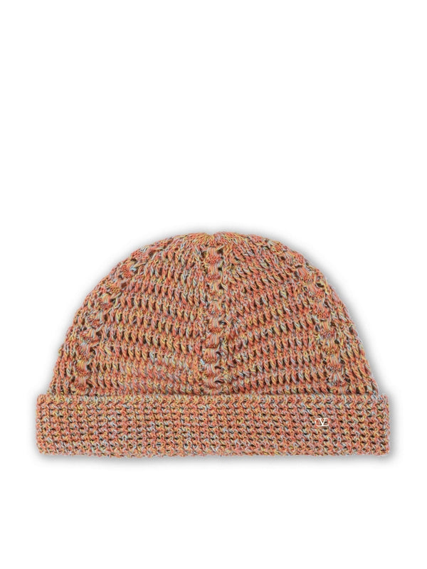 V Logo Knit Beanie
