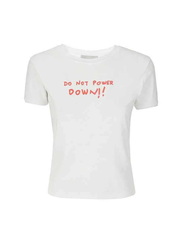 Slogan Printing Cotton T-Shirt