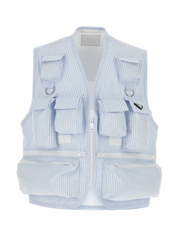 Stripe Patch Pocket Vest