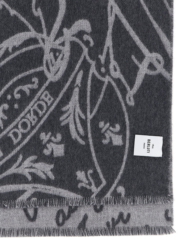 Berluti Grey Wool Mufflers