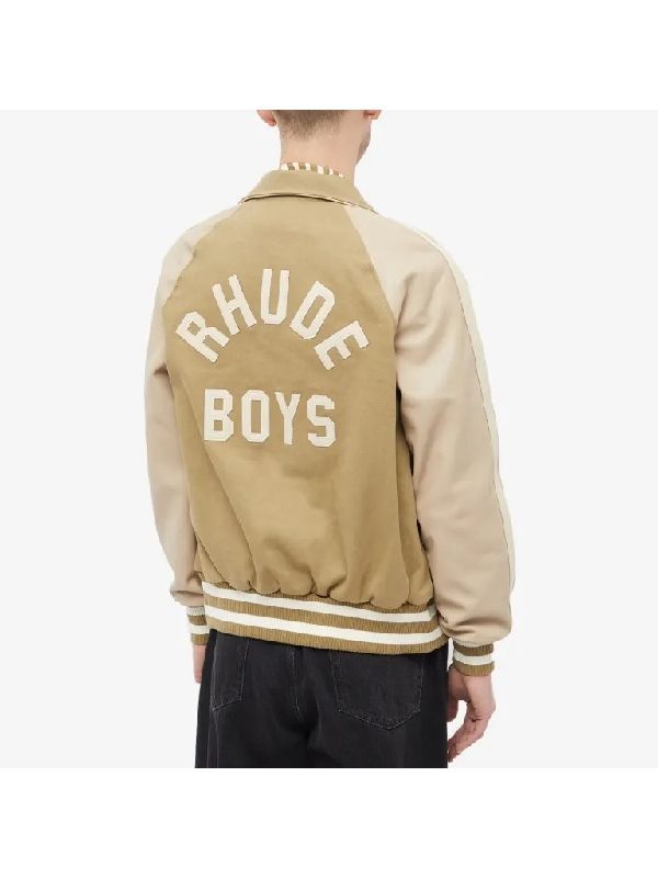 Back Logo Patch Collar Bomber Jacket