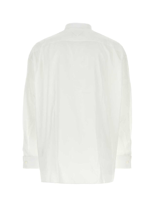 White Cotton Long-sleeve Shirt