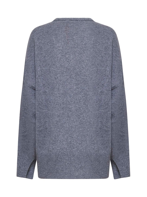 Sleeve Slit Wool Cashmere Knit