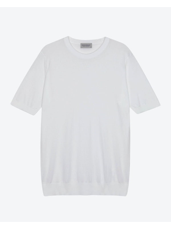 John Smedley White Knitted