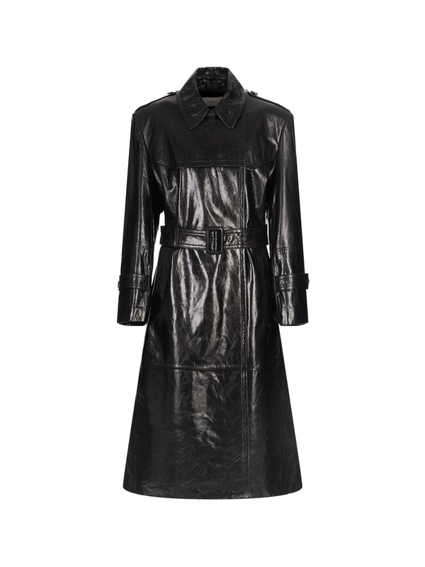 Alfeo Belt Leather Coat