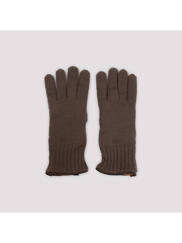 Z Zegna Brown Wool Gloves