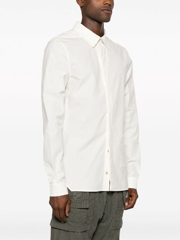 White Cotton Long Sleeve Shirt