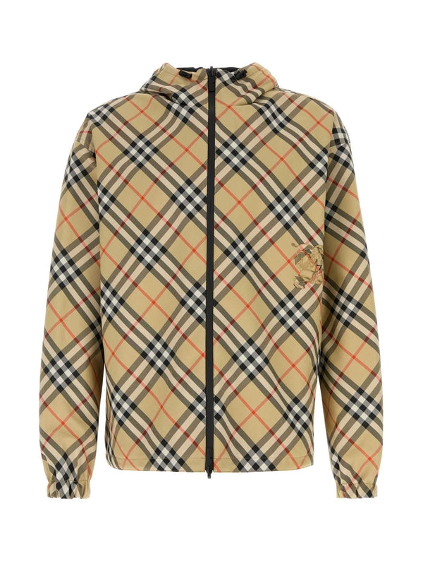 Vintage Check Reversible Hoodieed Jacket