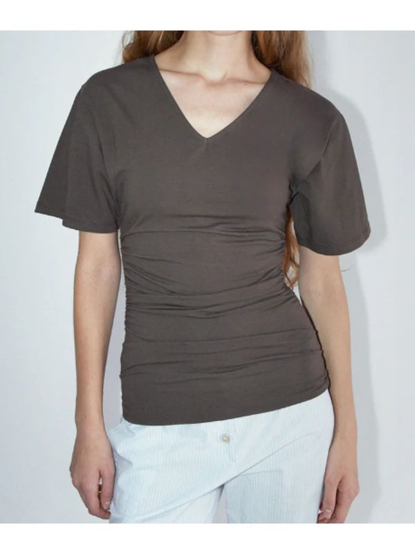 Mes Draped Short-Sleeve T-Shirt
