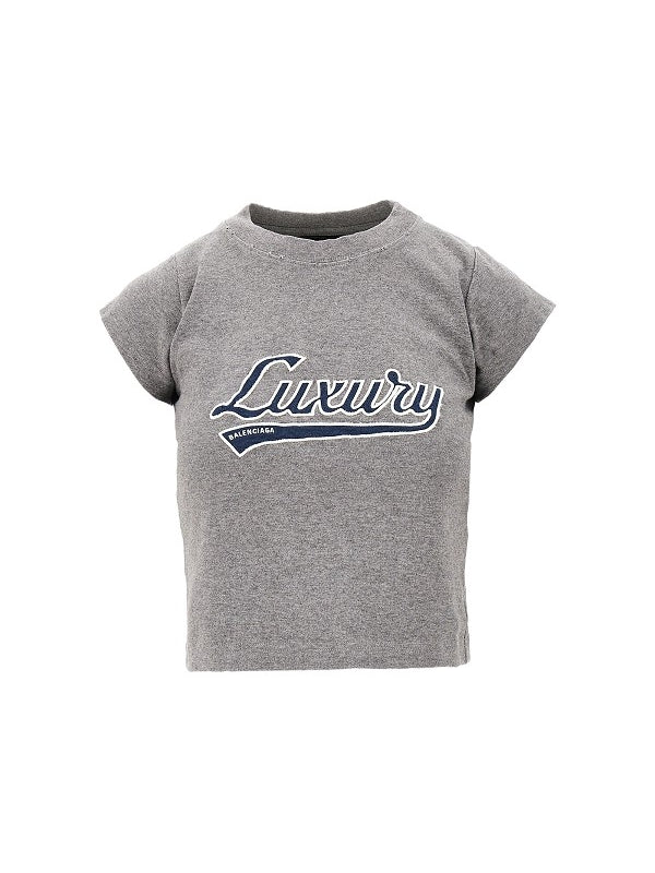 Balenciaga Gray Short-Sleeved T-Shirt