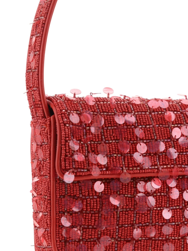 Tommy Bead Embroidery Shoulder Bag