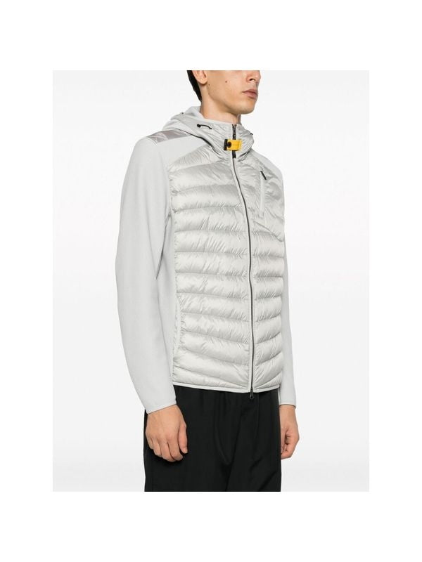 Nolan Logo Patch Hooded Padded Cardigan