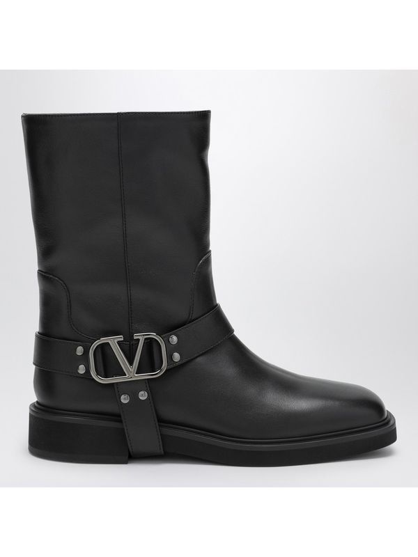 V Logo Signature Ankle Boots