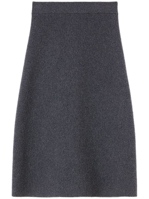 Wool Blend Flare Skirt