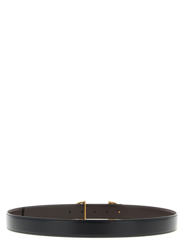 Gucci Black Leather Belts