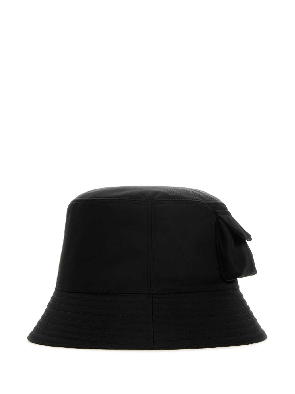 Triangle Logo Pocket Lina Nylon Bucket
  Hat