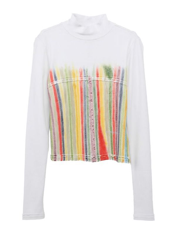 Printed Cotton Long Sleeve Top