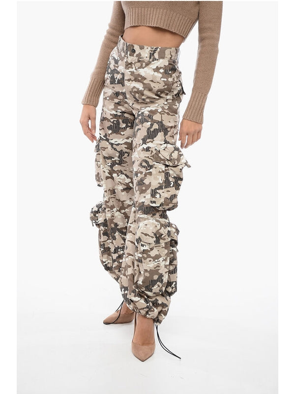 Camouflage Pattern Cotton Cargo Pants