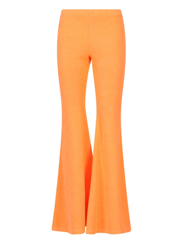 High-Waist Flare Terry Pants