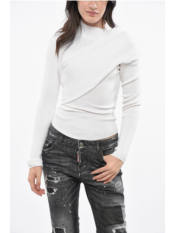 Mugler White Knitted