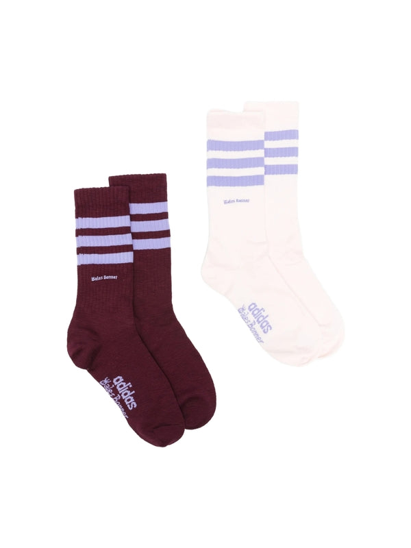Wales Bonner Burgundy Pink Socks
