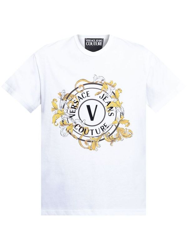 Baroque V Emblem Print Short
  Sleeve T-Shirt