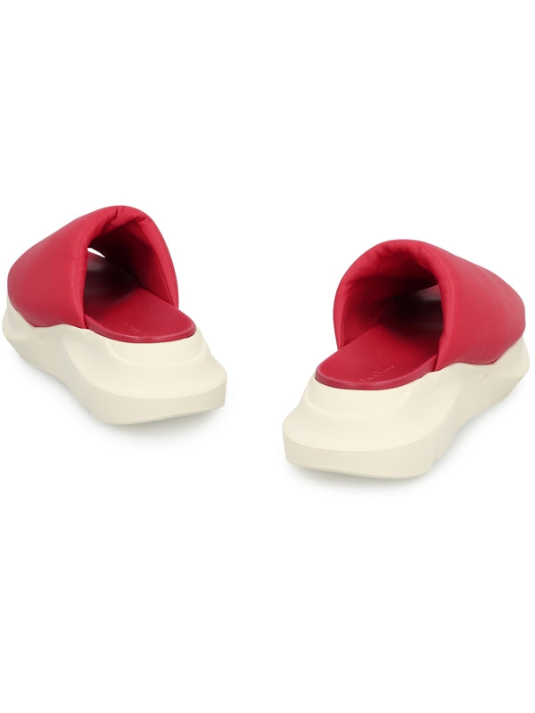 Geth PuFFer Leather Slides