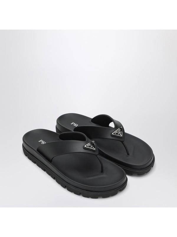 Triangle Logo Rubber Flip Flops