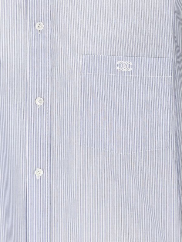 Triomphe Logo Embroidered Stripe Shirt