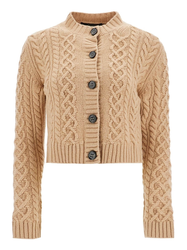 Afosi Cable Wool Cardigan