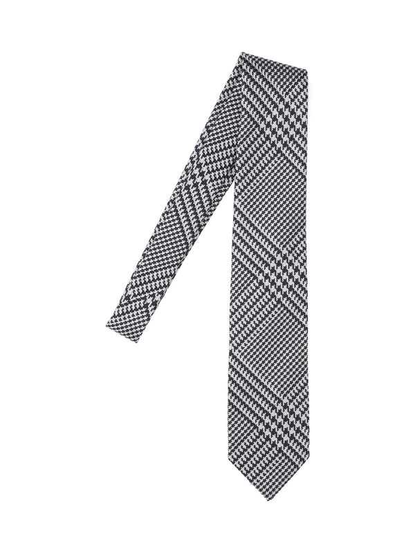 Tom Ford Black Checked Neck Ties