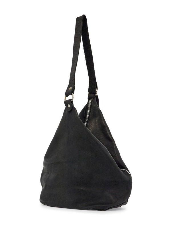 BK2 Black Leather Crossbody Bag