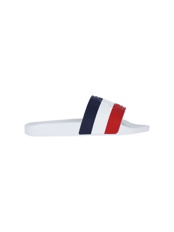 Moncler White Slides