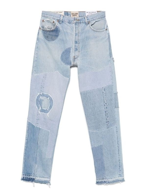 Patchwork Detail Denim Pants