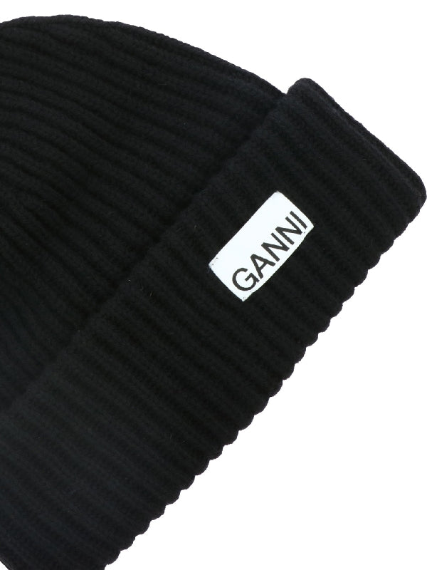 Logo Patch Wool Blend Beanie