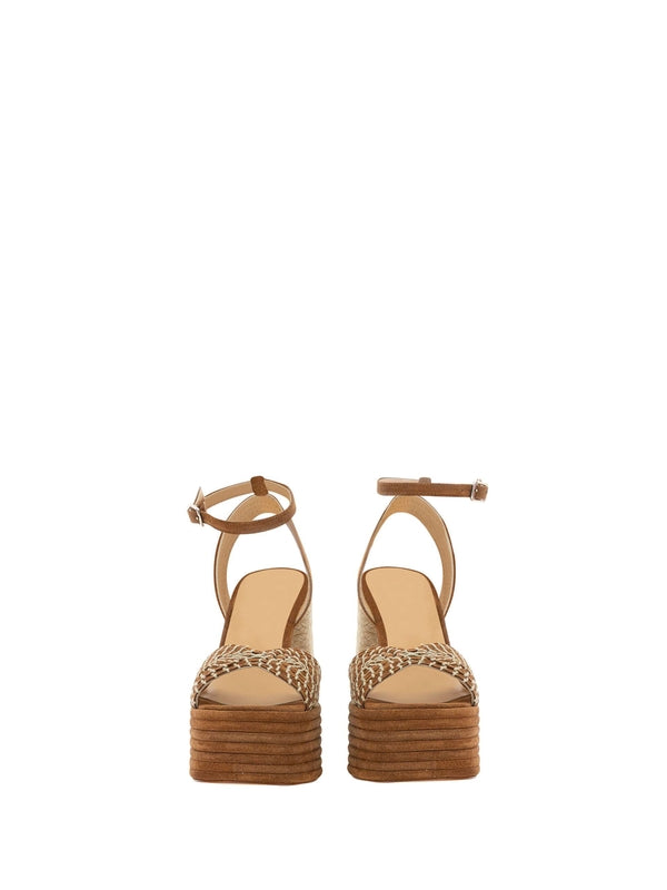Castañer Brown Wedge Sandals