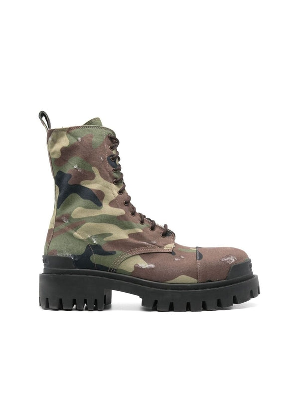 Strike Camouflage Lace-Up Boots