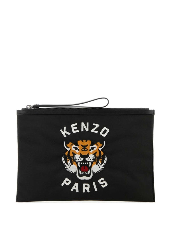 Lucky Tiger Zip Clutch Bag