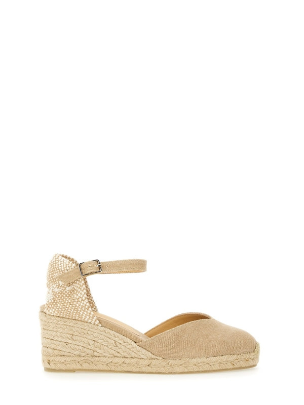 Castañer Beige Wedge Sandals
