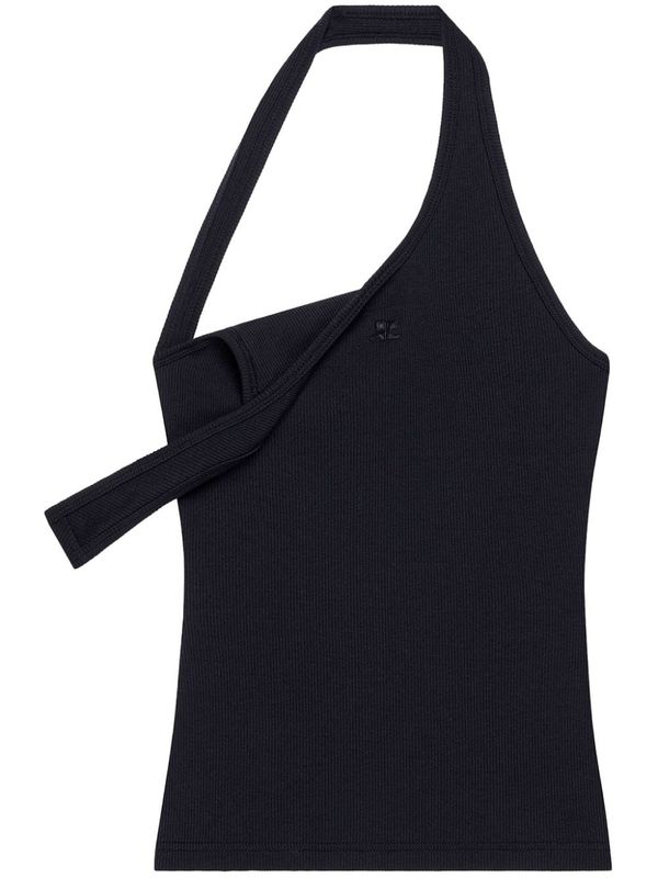 Logo Patch Rib Halter Neck
  Sleeveless