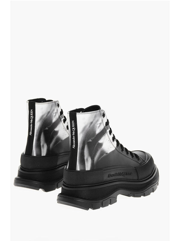 Alexander Mcqueen Black Lace-Up Boots